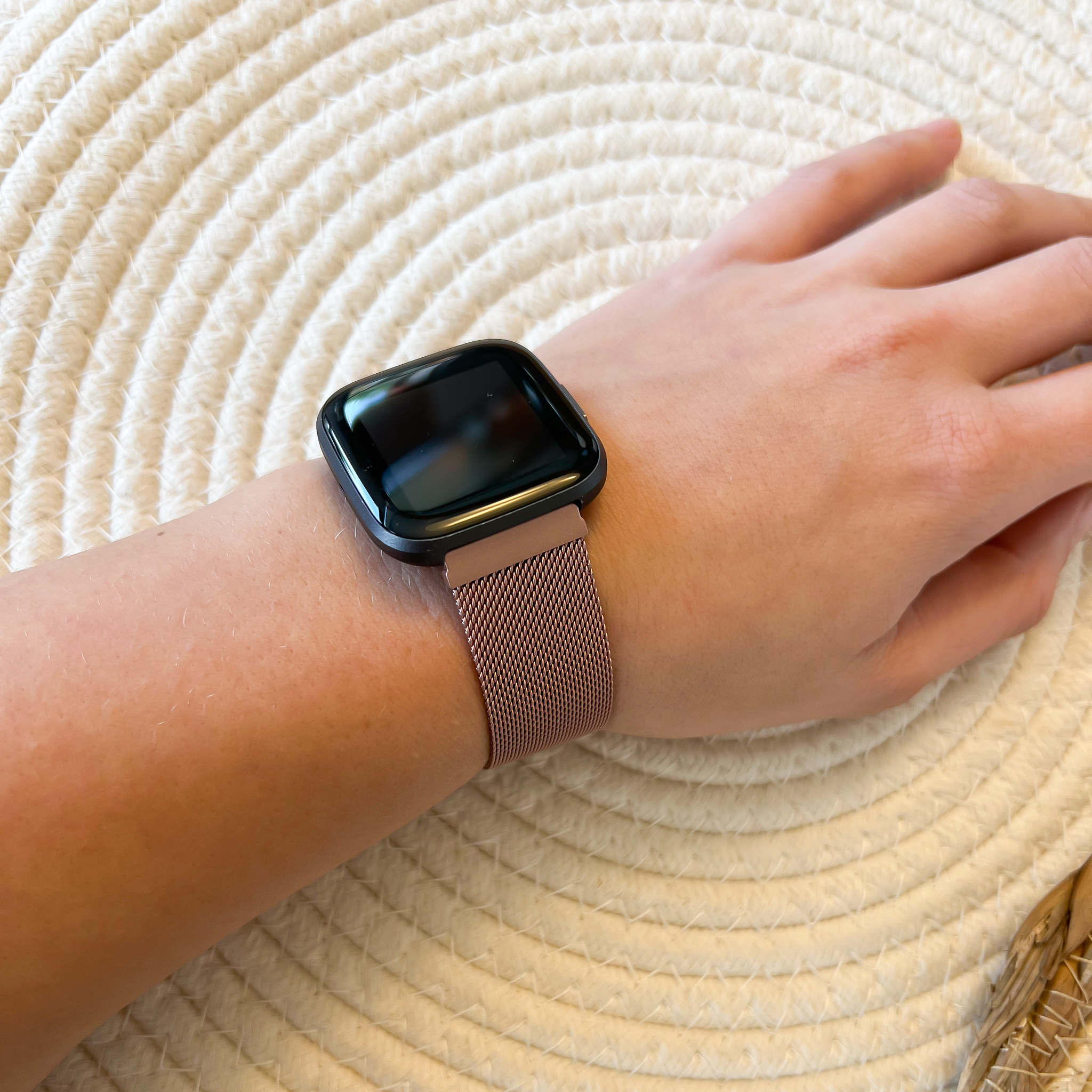 Fitbit Versa Milanaise Armband - rosa rot