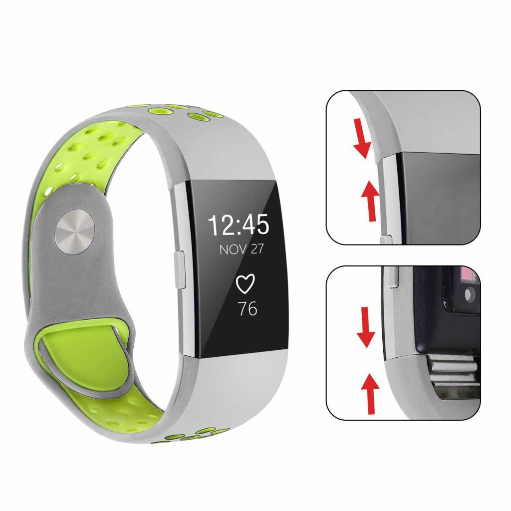 Fitbit Charge 2 Doppel Sportarmband - grau gelb