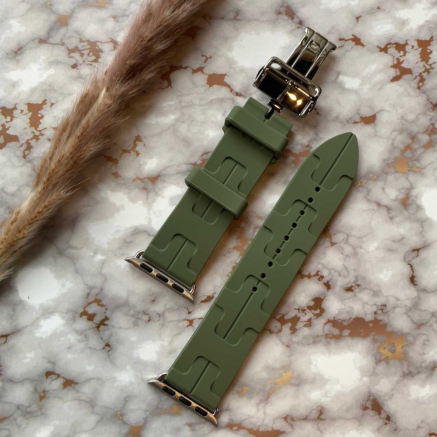 Apple Watch Sportarmband Hermès kilim single tour - khaki