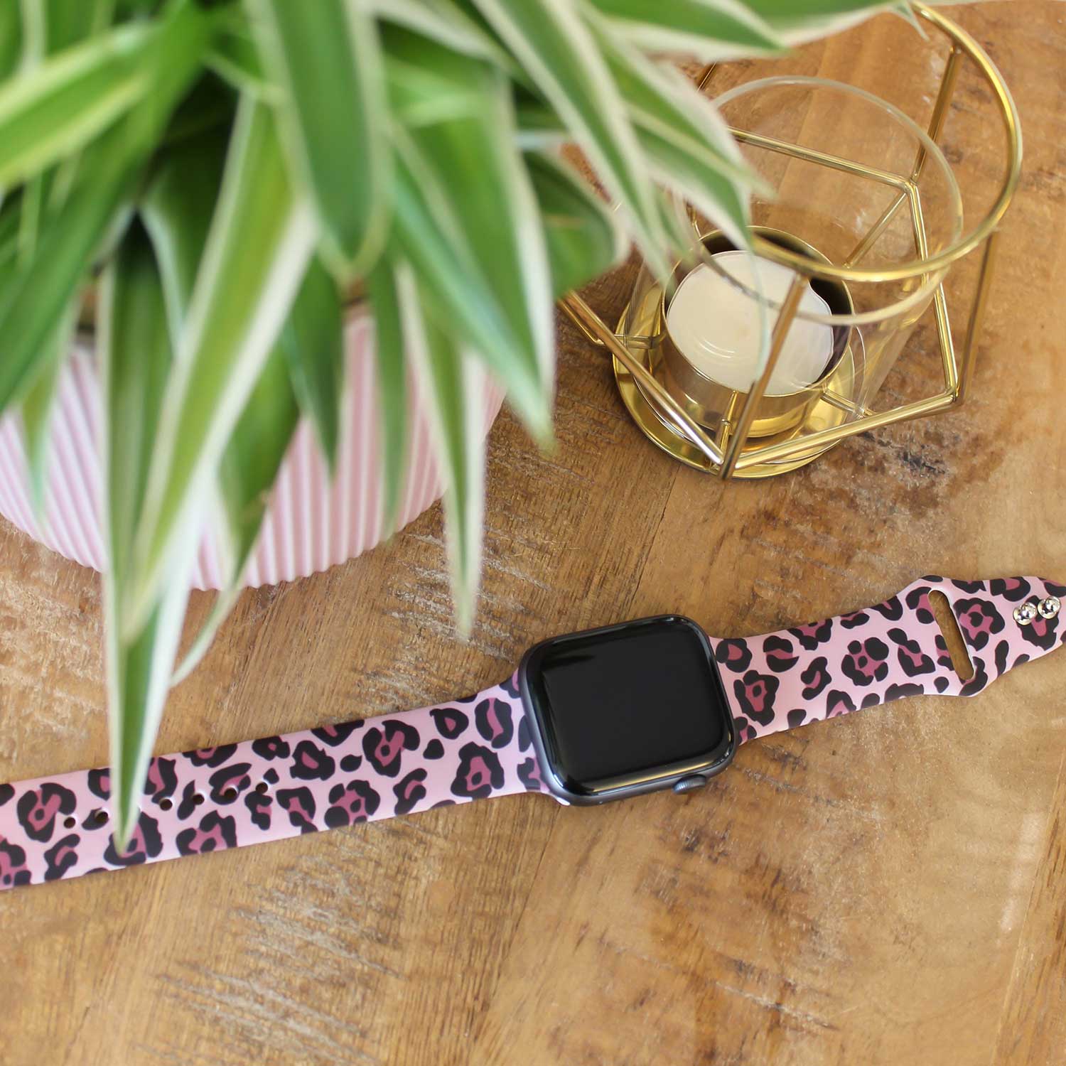 Apple Watch druck Sportarmband - Panther hellrosa