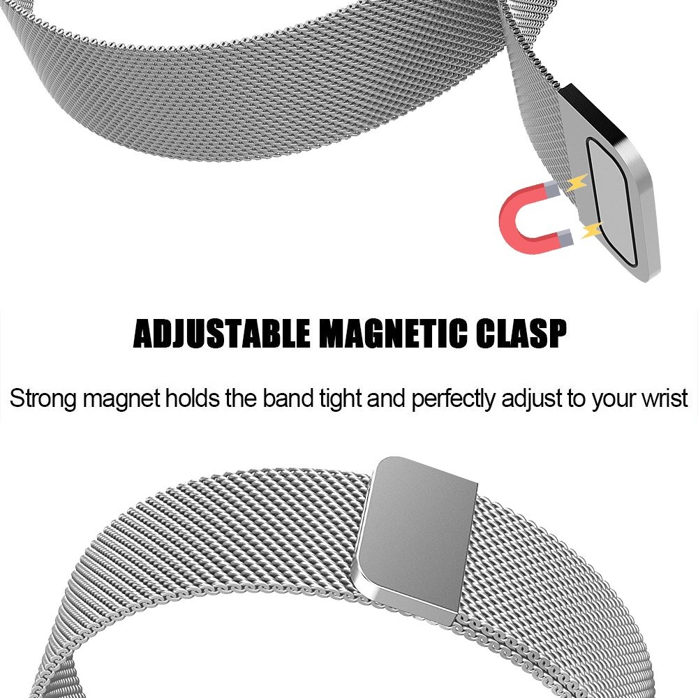 Fitbit Versa Milanaise Armband - silber