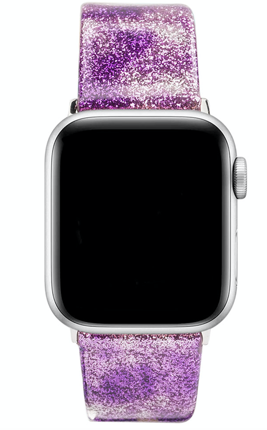 Apple Watch Glitzerband Lederarmband - lila