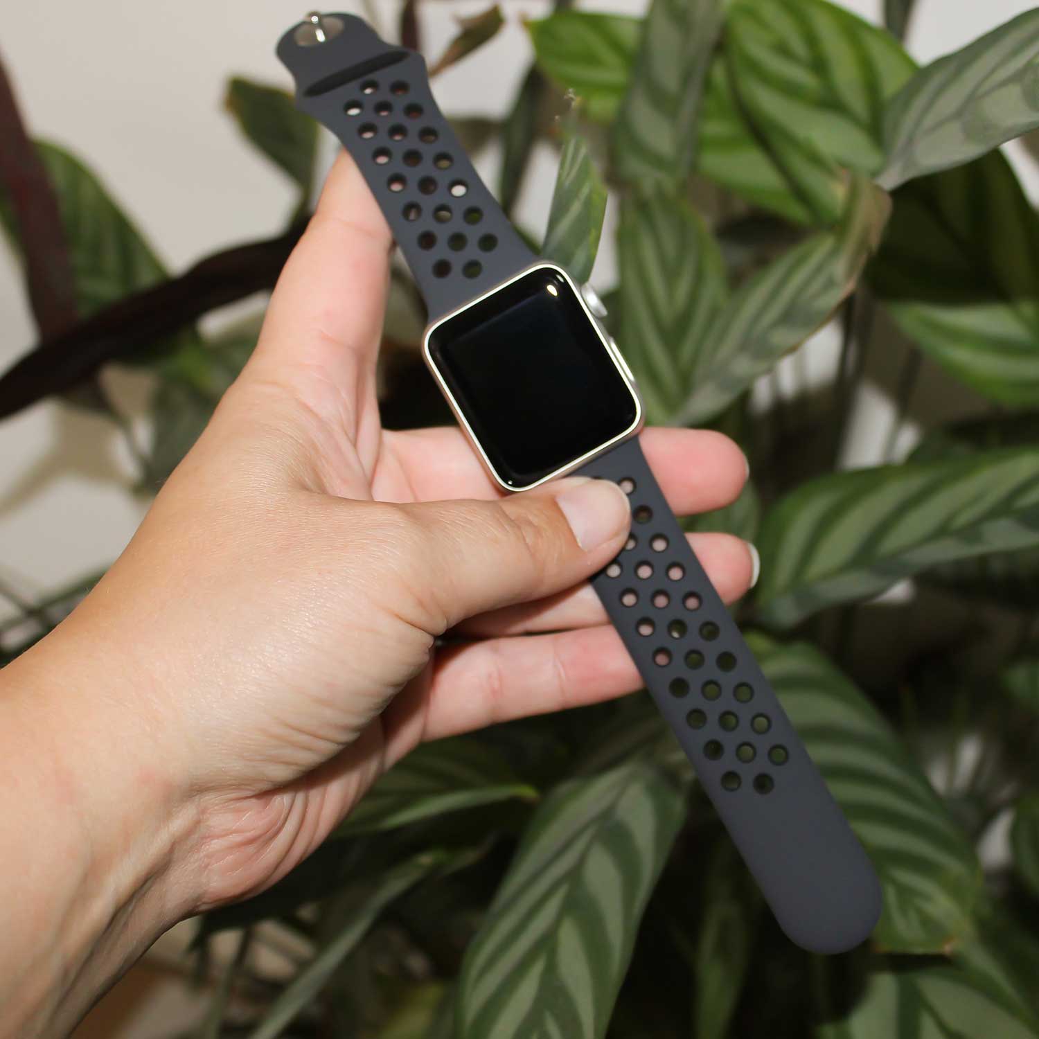 Apple Watch Doppel Sportarmband - braun schwarz