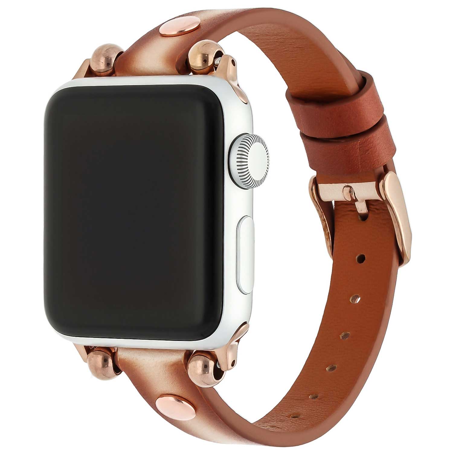 Apple Watch schlankes Lederarmband - Kamel
