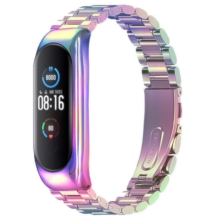 Xiaomi Mi 3/4/5/6 Perlen stahl Gliederarmband - matt bunt