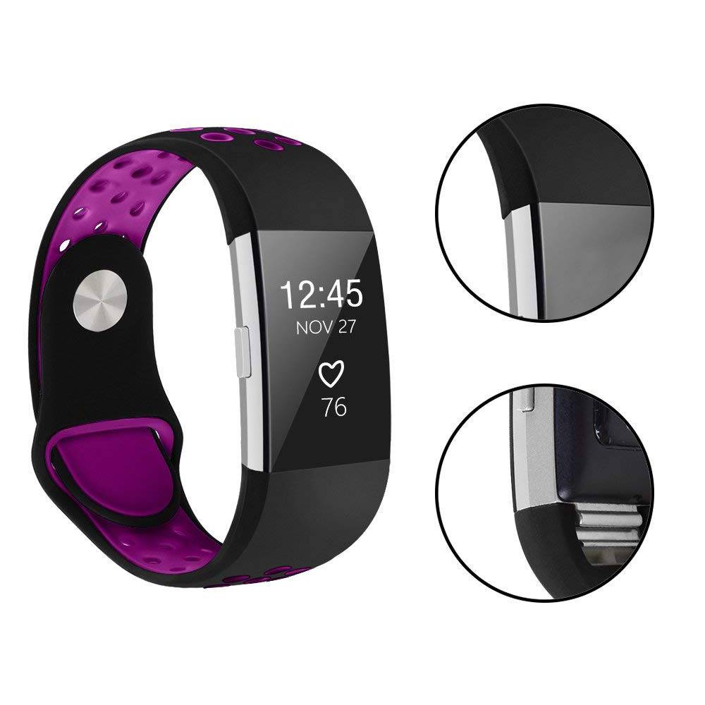 Fitbit Charge 2 Doppel Sportarmband - schwarz lila