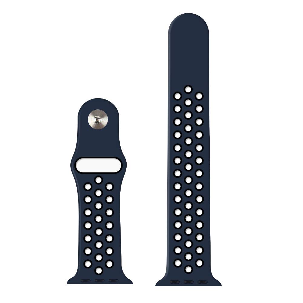 Apple Watch Doppel Sportarmband - Mitternachtsblau Schwarz
