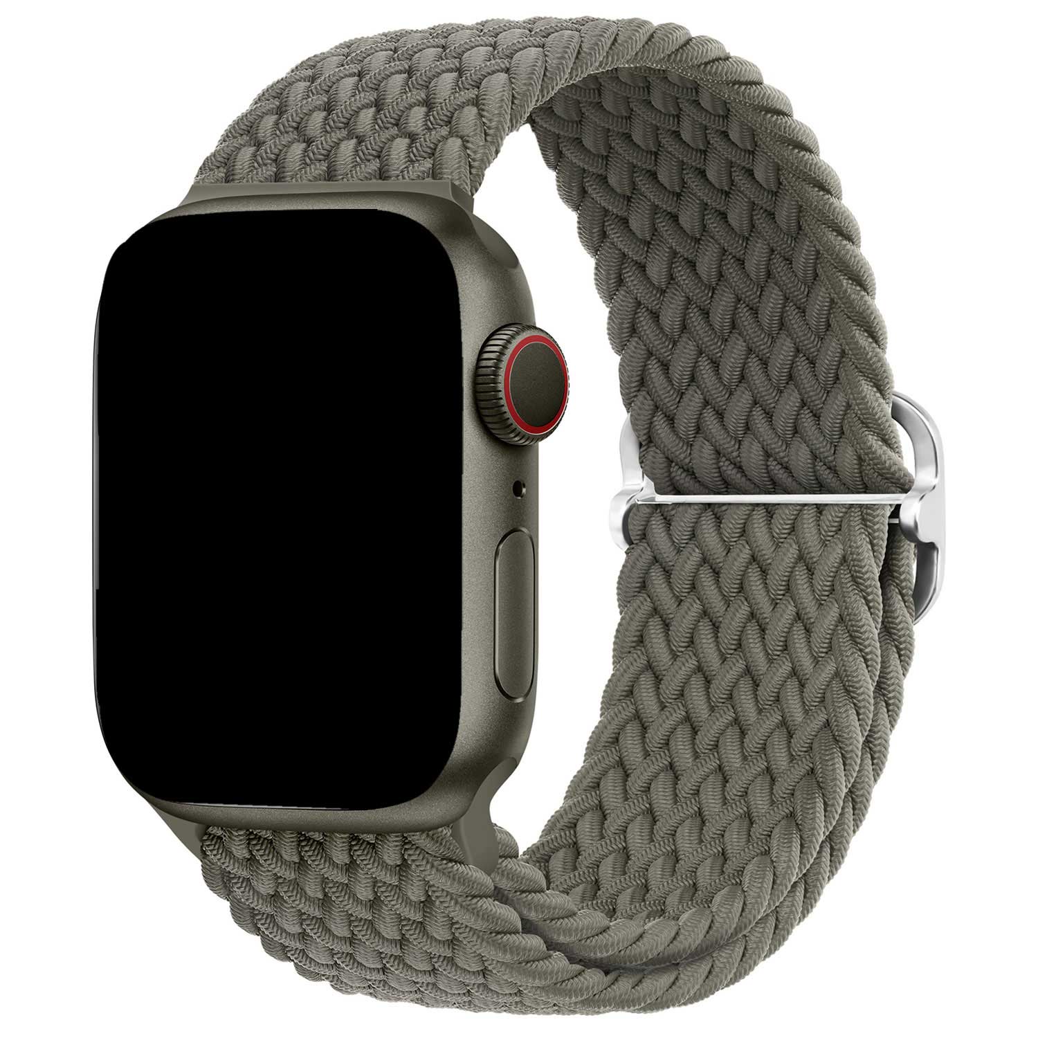 Apple Watch Geflochtenes Schnalle Weavy Armband - grünoliv