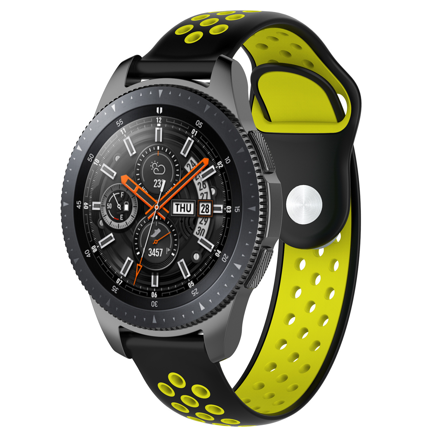 Samsung Galaxy Watch Doppel Sportarmband - schwarz gelb