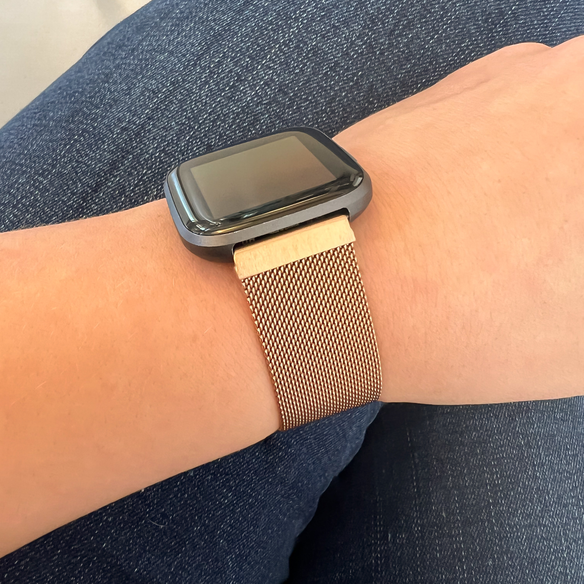Fitbit Versa Milanaise Armband - rose gold
