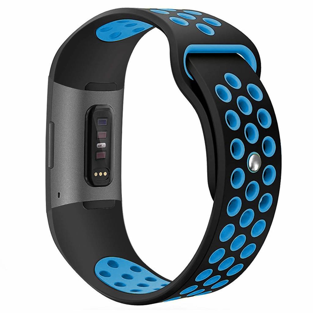 Fitbit Charge 3 & 4 Doppel Sportarmband - schwarz blau