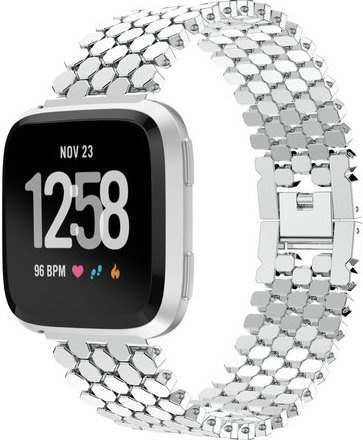 Fitbit Versa Fisch stahl Gliederarmband - silber