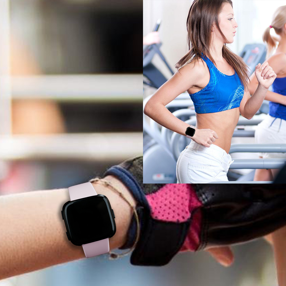 Fitbit Versa Silikon-Sportarmband - rosa Sand