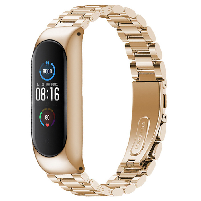 Xiaomi Mi 3/4/5/6 Perlen stahl Gliederarmband - matt champagne