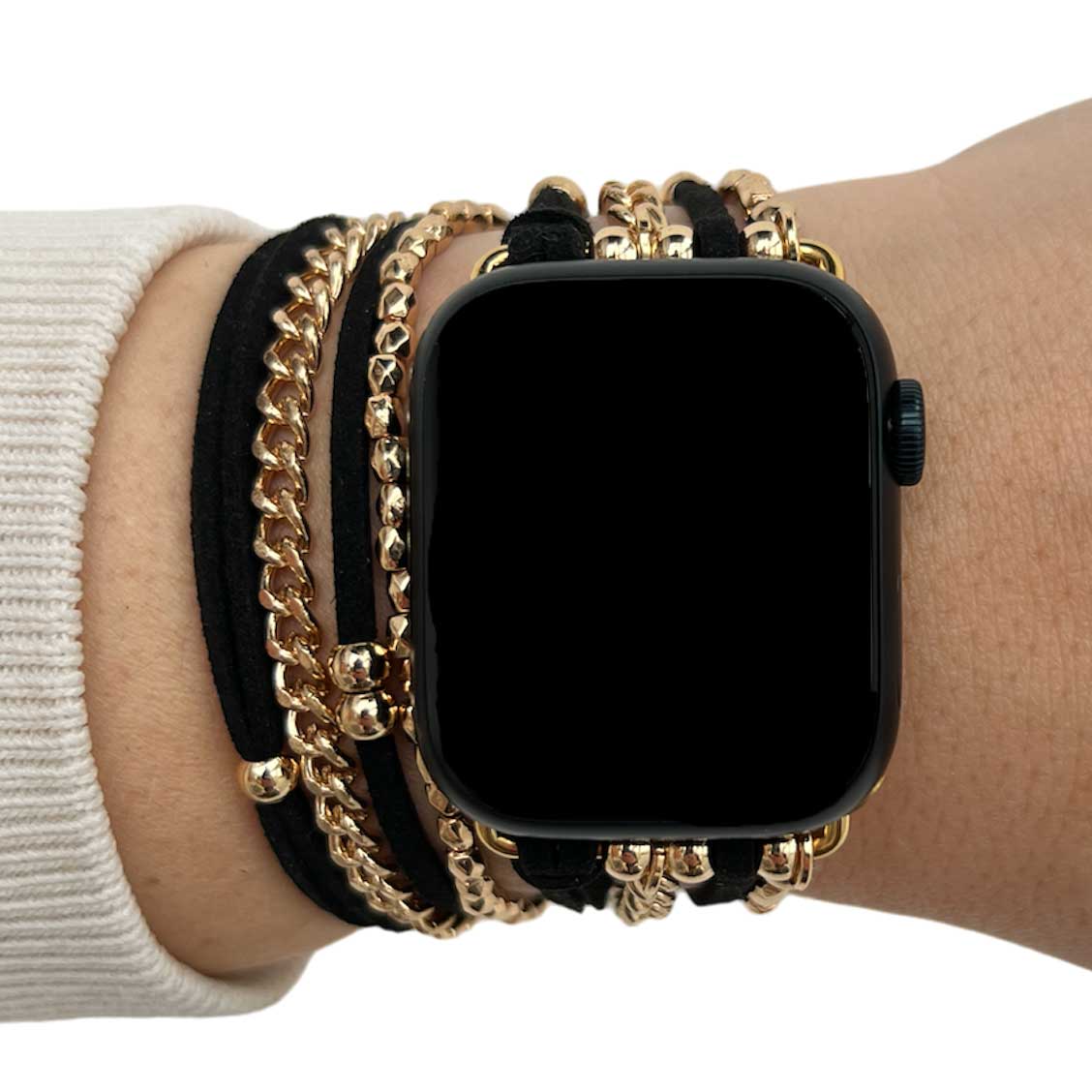 Apple Watch Schmuckarmband – Nancy schwarz gold
