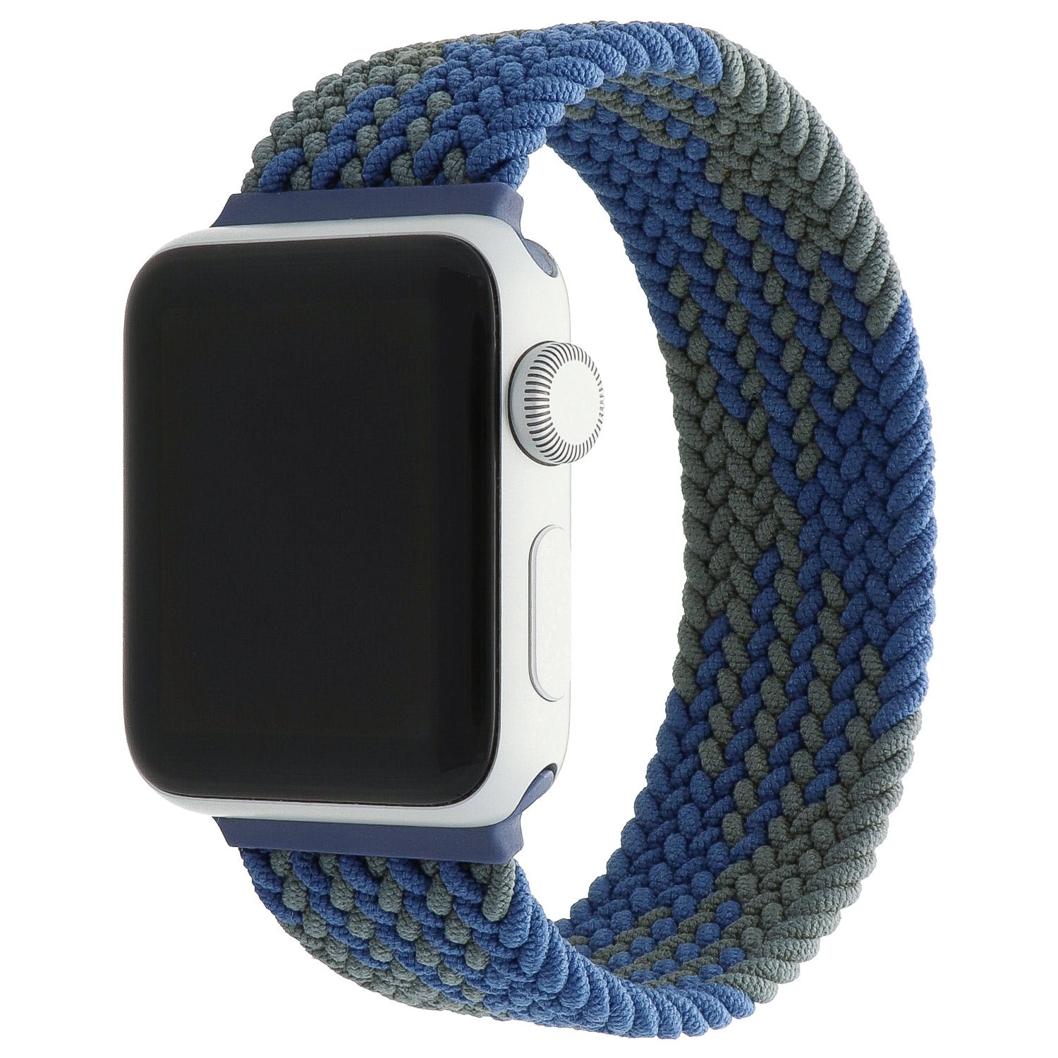 Apple Watch Nylon Geflochtenes Solo Loop - blau grün
