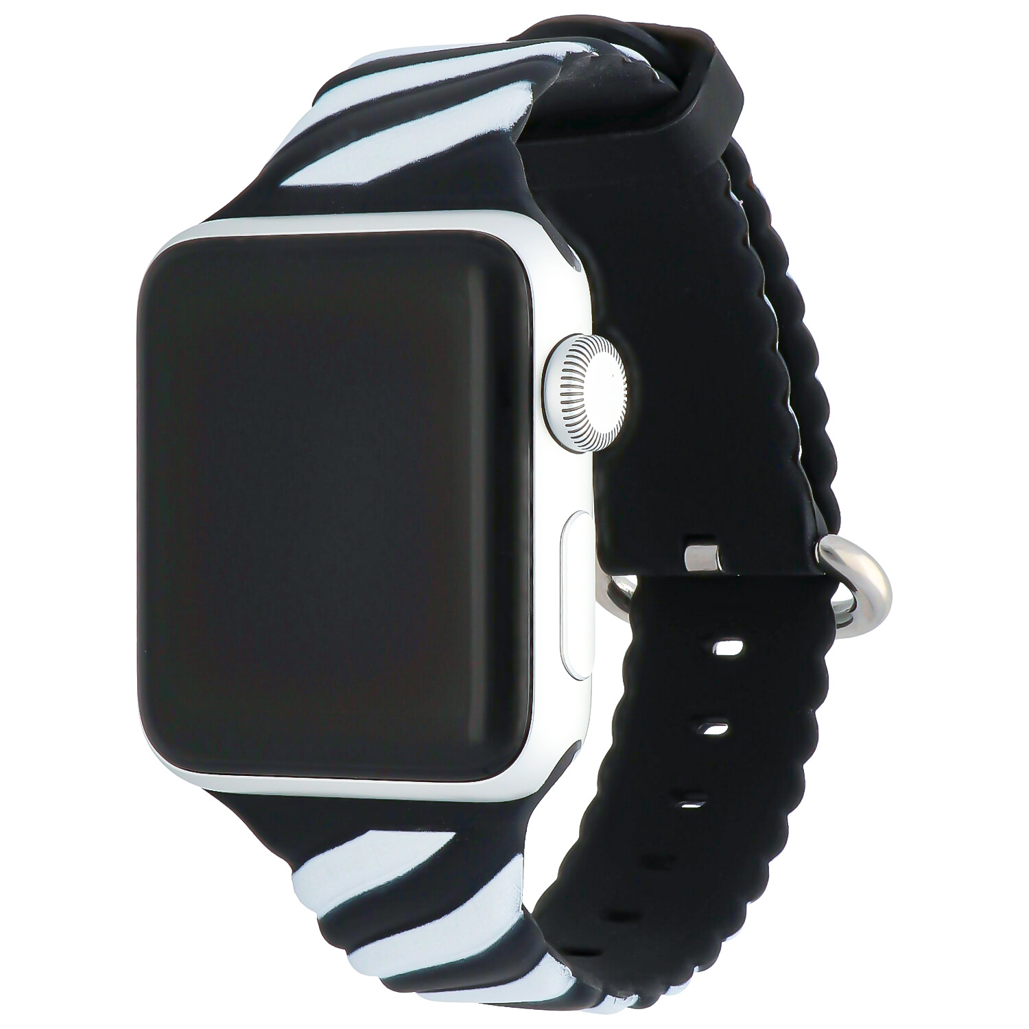 Apple Watch Strudel Sportarmband - schwarz und weiß