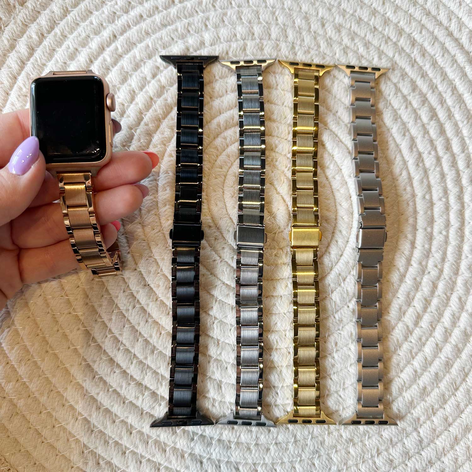 Apple Watch Dünnes Gliederband Noor - Schwarz