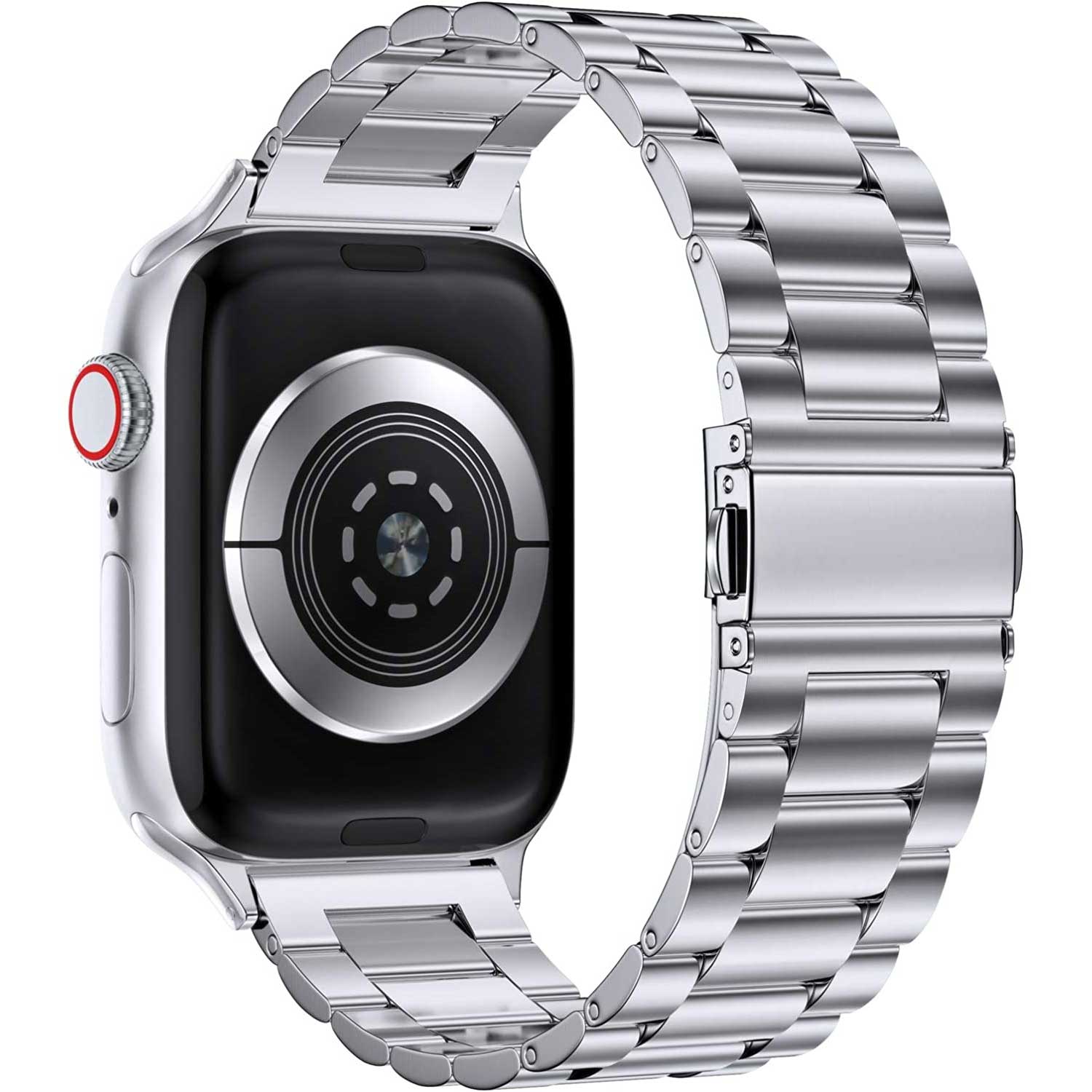 Apple Watch Perlen stahl Gliederarmband - Silber