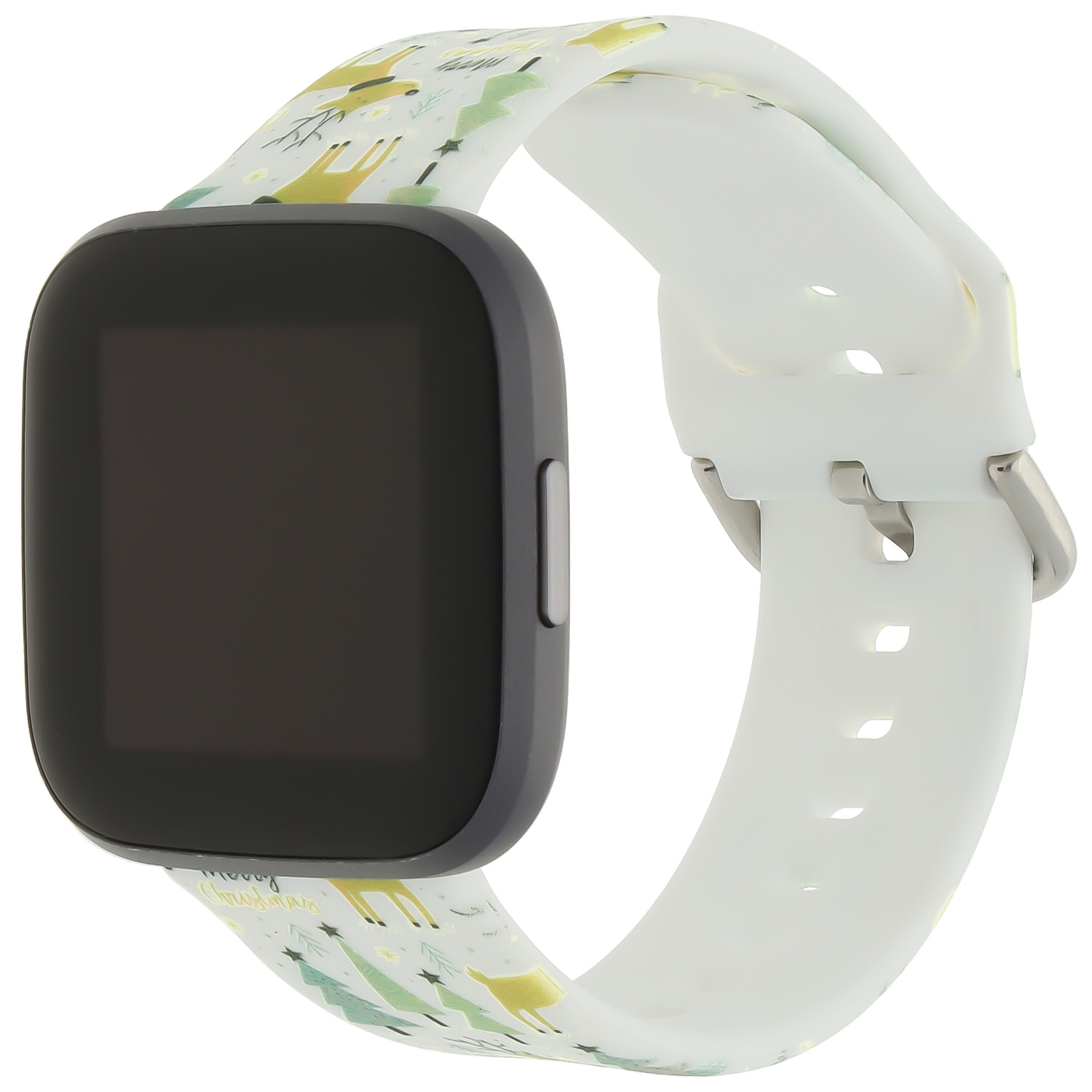 Fitbit Versa druck Sportarmband - Weihnachtsbaum weiß