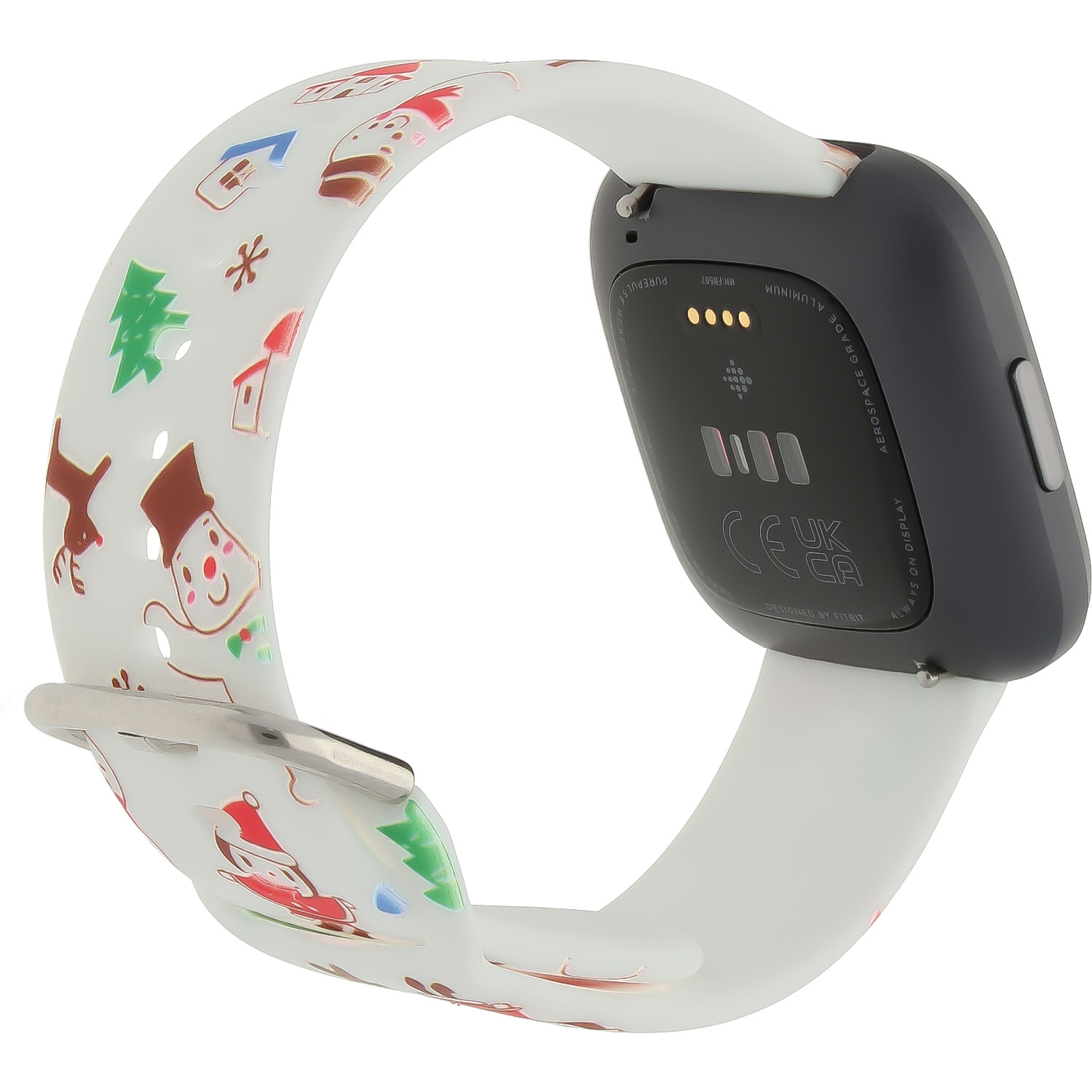 Fitbit Versa druck Sportarmband - Weihnachten Schneemann weiß