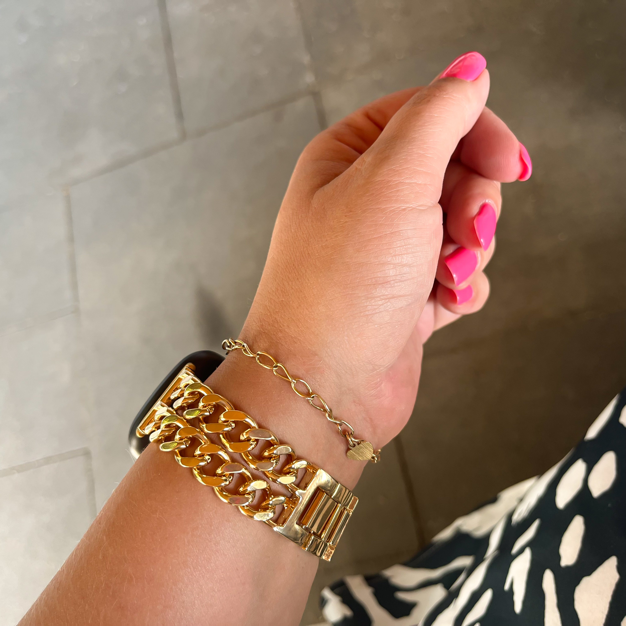 Fitbit Versa 3 / Sense stahl cowboy Gliederarmband - gold