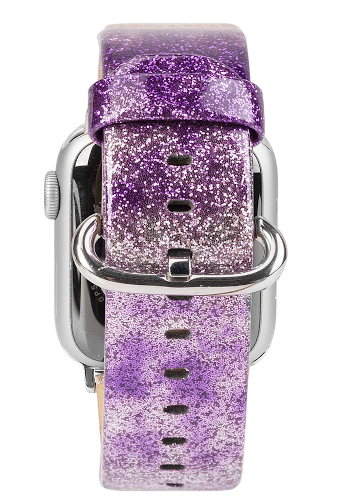 Apple Watch Glitzerband Lederarmband - lila