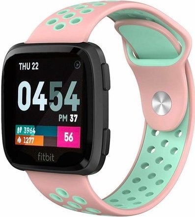 Fitbit Versa Doppel Sportarmband - rosa hellblau