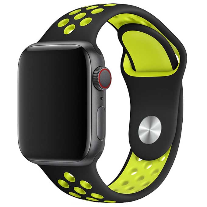 Apple Watch Doppel Sportarmband - schwarz gelb