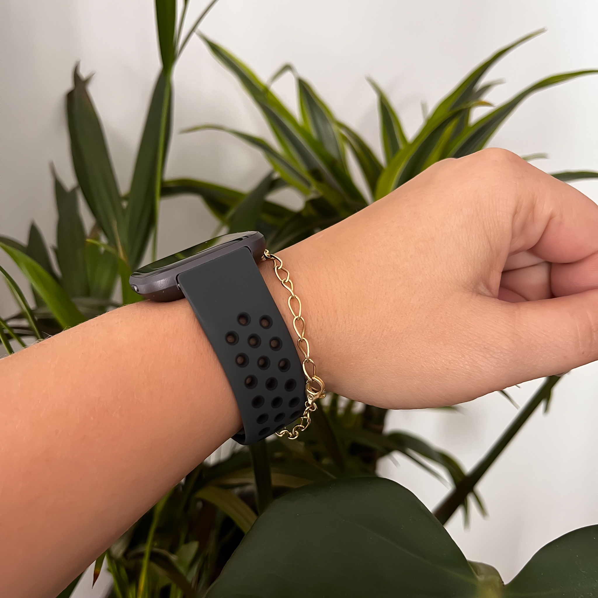 Fitbit Versa Doppel Sportarmband - schwarz schwarz