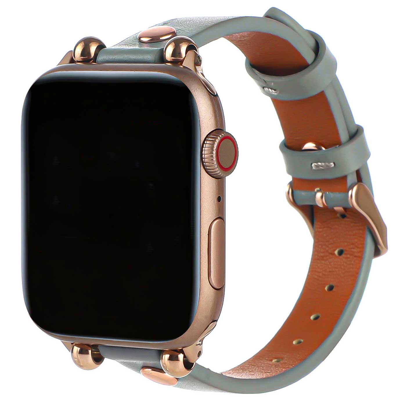Apple Watch schlankes Lederarmband - blau