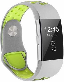 Fitbit Charge 2 Doppel Sportarmband - grau gelb