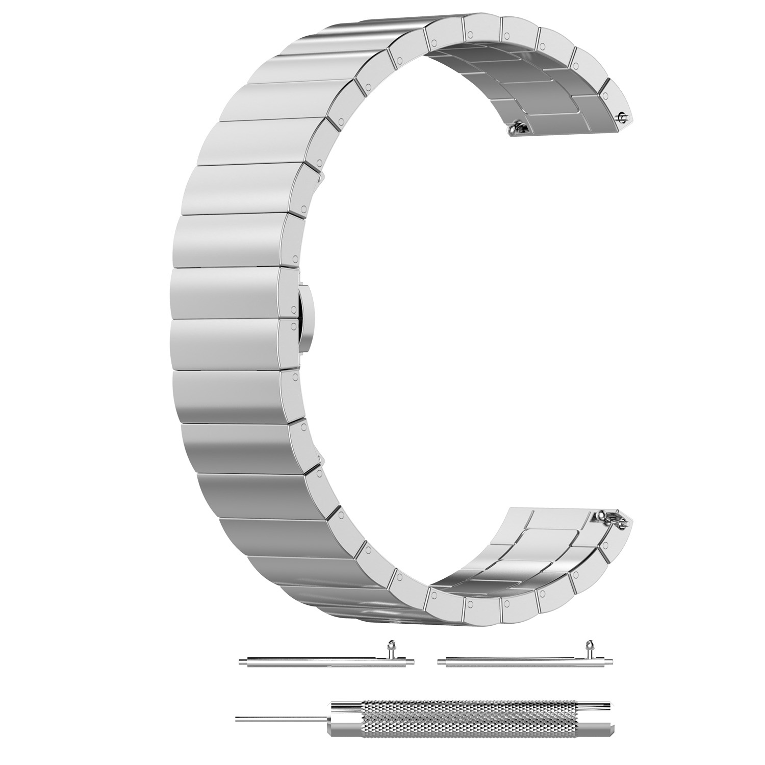 Garmin Vivoactive / Vivomove Stahlgliederarmband - silber