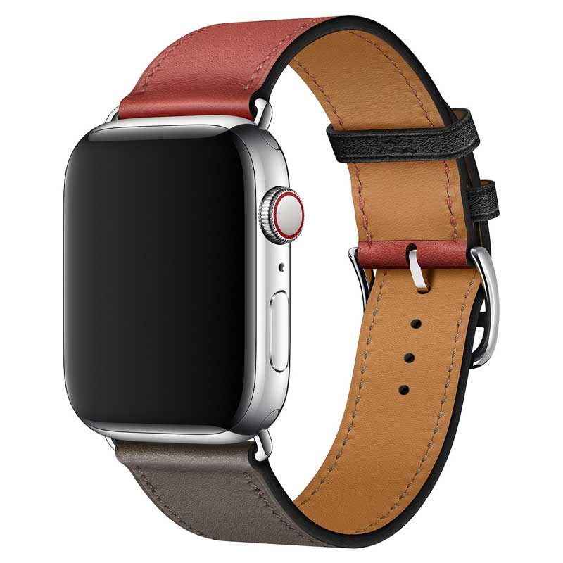 Apple Watch sing tour Lederarmband - rot grau