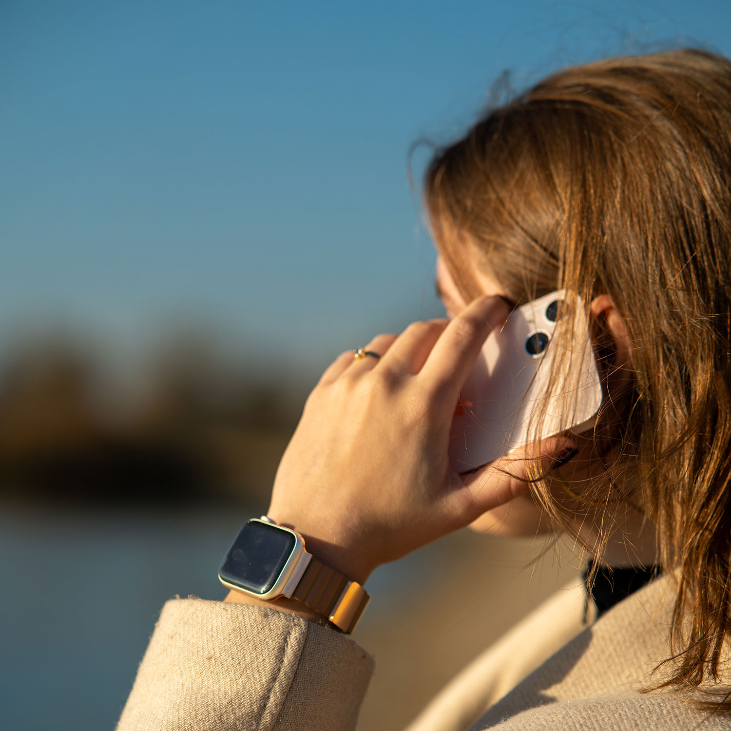  Apple Watch Leder Magnet Magna Band - Braun