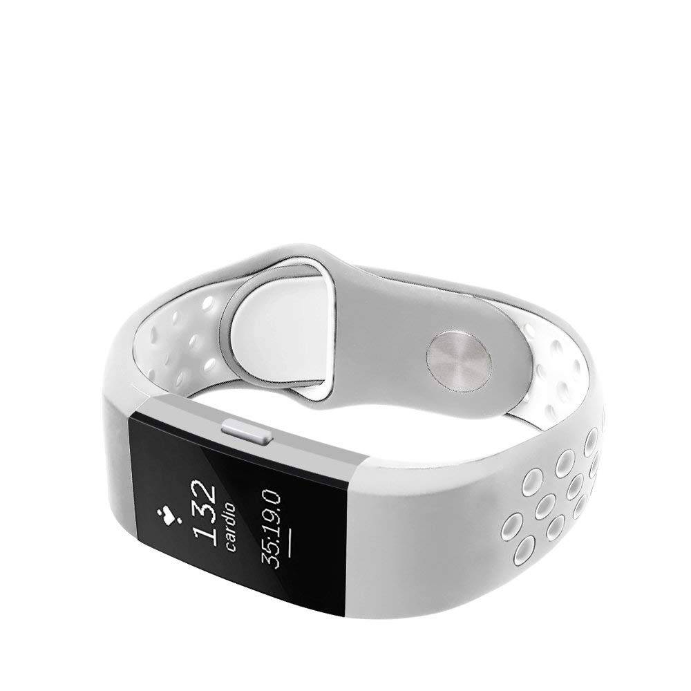 Fitbit Charge 2 Doppel Sportarmband - grau-weiß