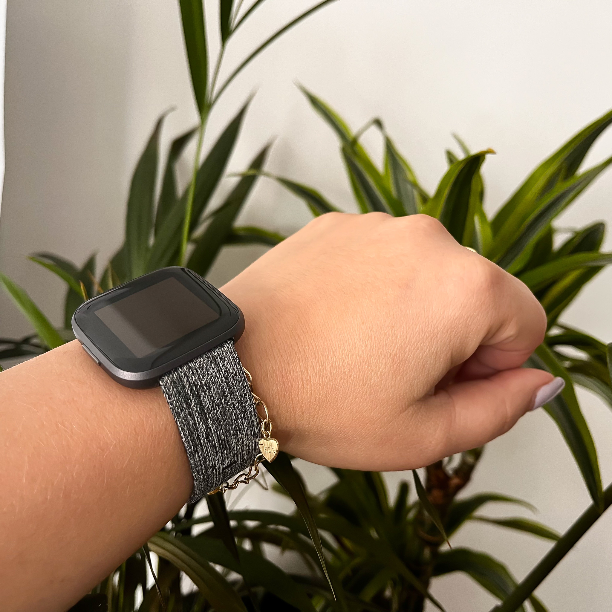 Fitbit Versa Nylon Schnallenband - dunkelgrau
