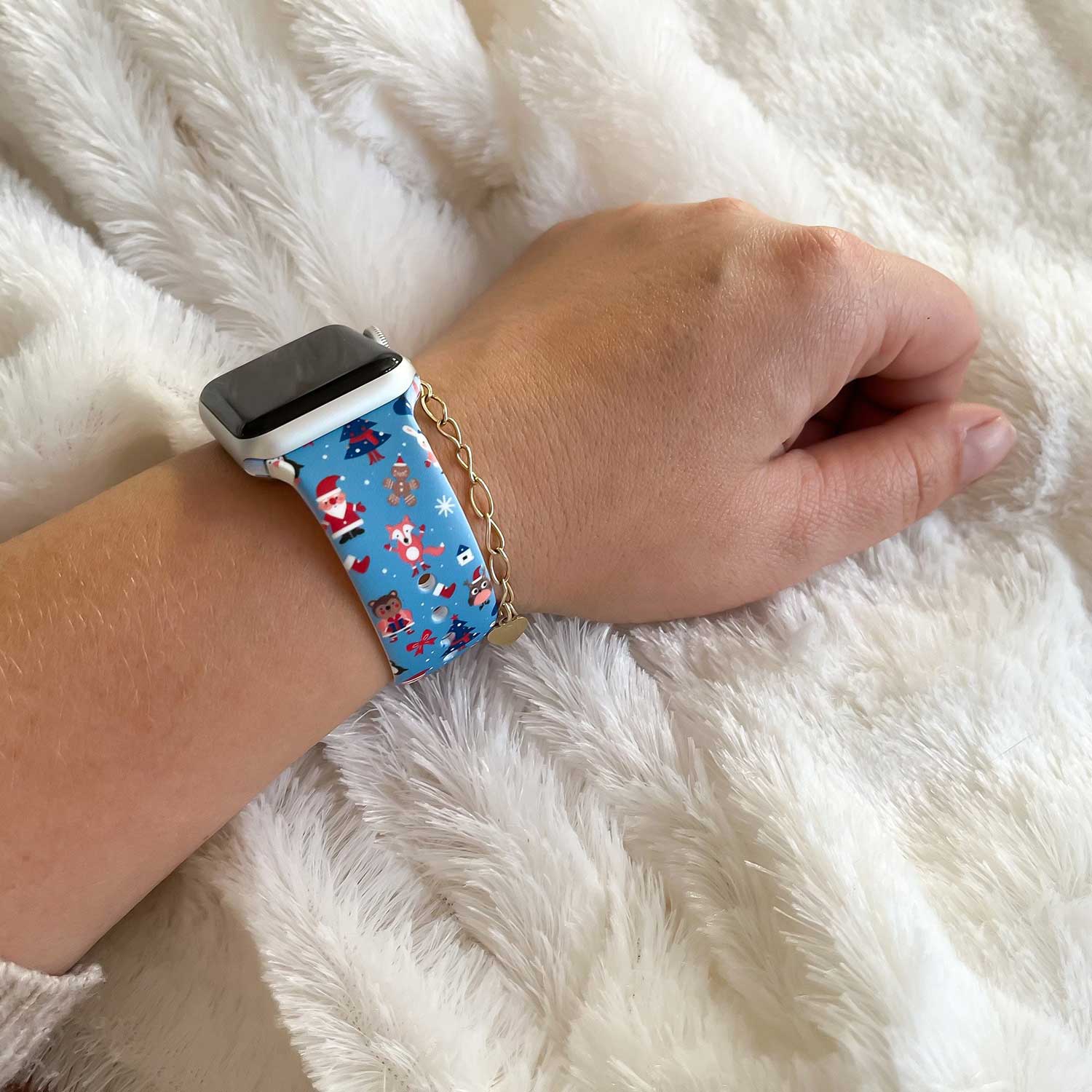 Apple Watch druck Sportarmband - weihnachtsblau