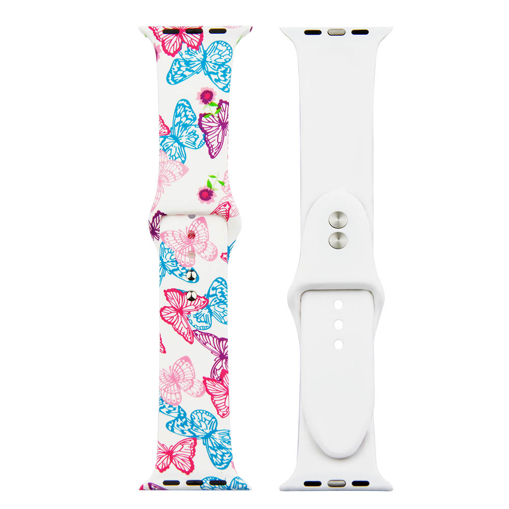 Apple Watch druck Sportarmband - Schmetterling rosa