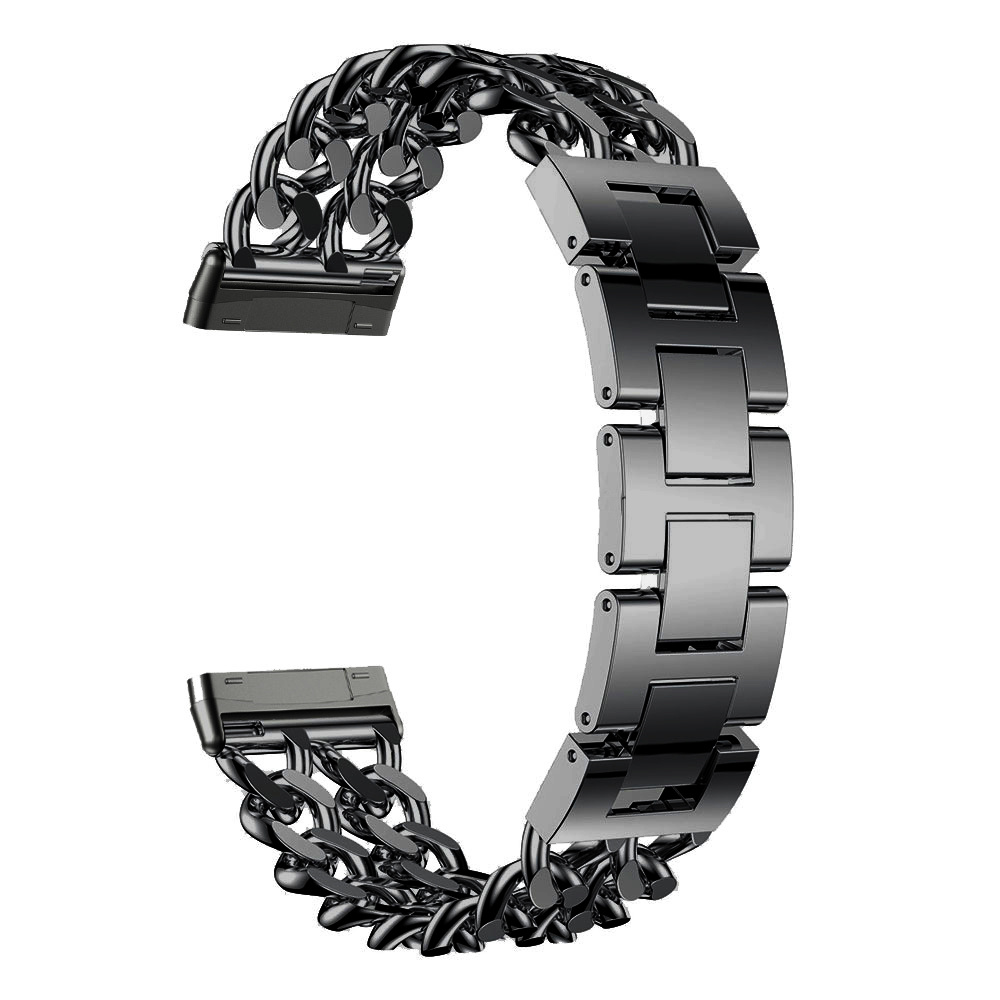 Fitbit Versa 3 / Sense stahl cowboy Gliederarmband - schwarz