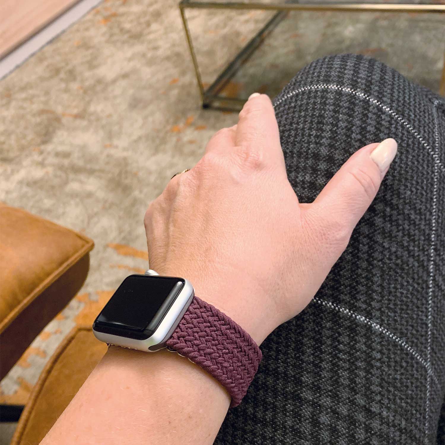 Apple Watch Nylon Geflochtenes Solo Loop - Kirsche