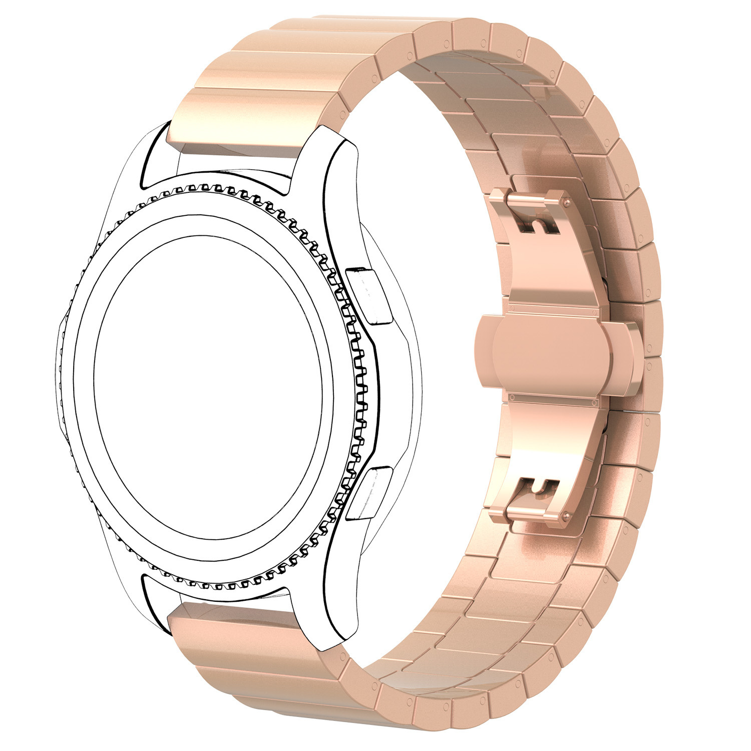 Polar Vantage M / Grit X Stahlgliederarmband - Roségold
