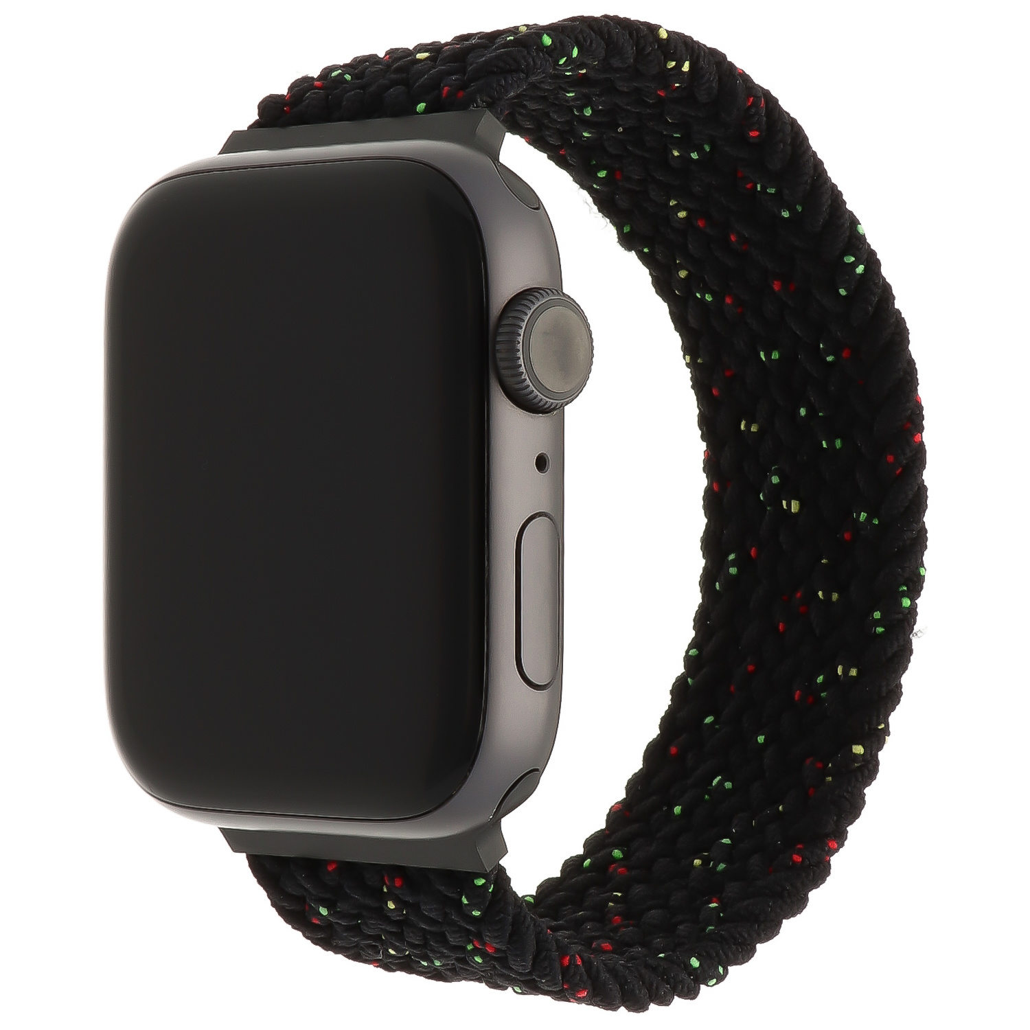 Apple Watch Nylon Geflochtenes Solo Loop - schwarze Einheit