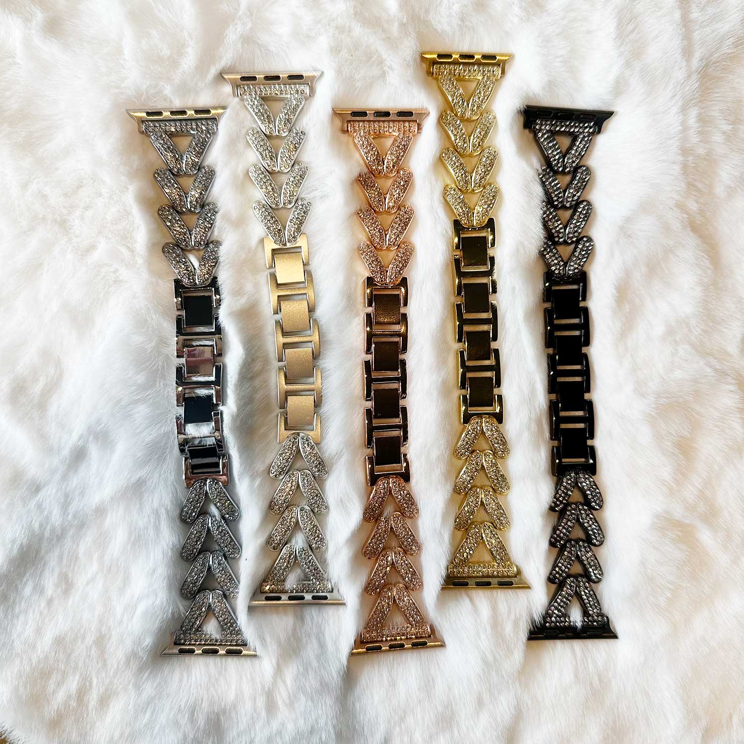 Apple Watch Herz-Stahlgliederarmband – Faye Roségold