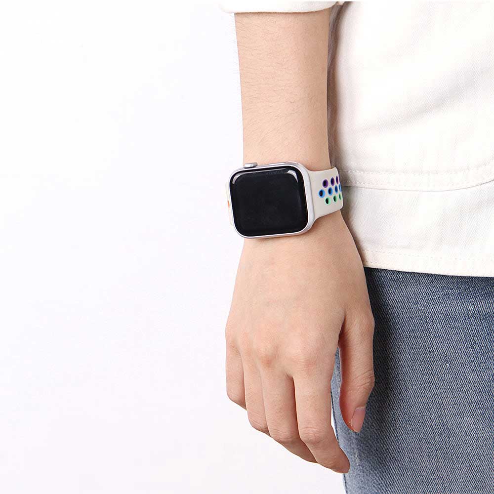 Apple Watch Doppel Sportarmband - bunt antik weiß