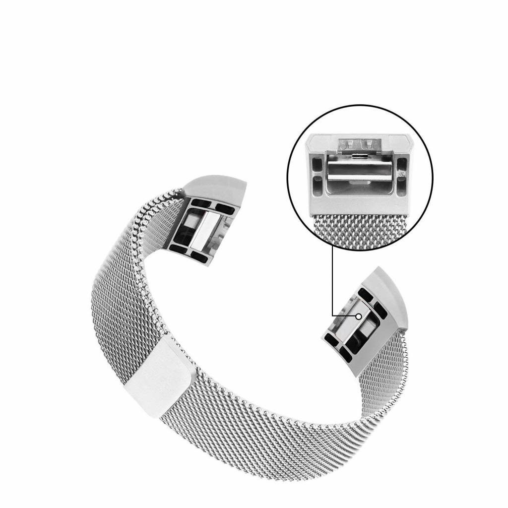 Fitbit Charge 2 Milanaise Armband - silber