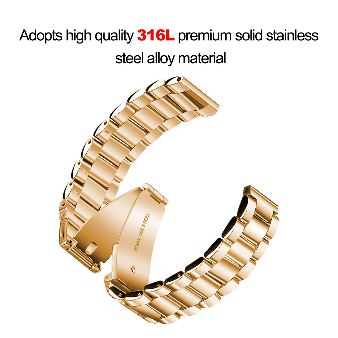 Fitbit Versa Perlen stahl Gliederarmband - rose gold