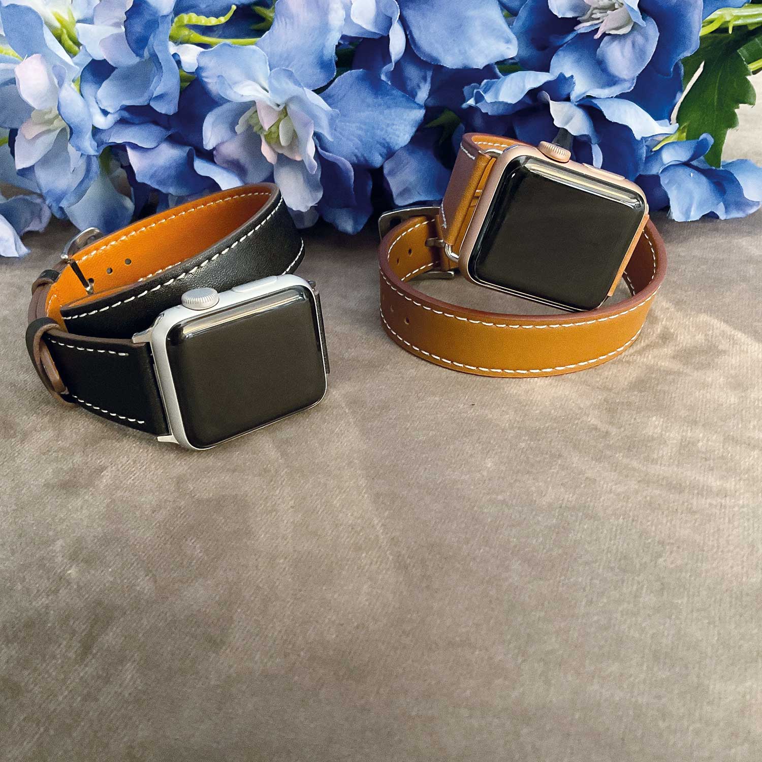 Apple Watch langer Schlaufe Lederarmband - braun