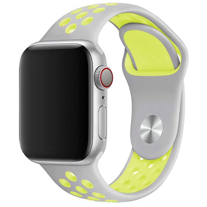 Apple Watch Doppel Sportarmband - grau gelb