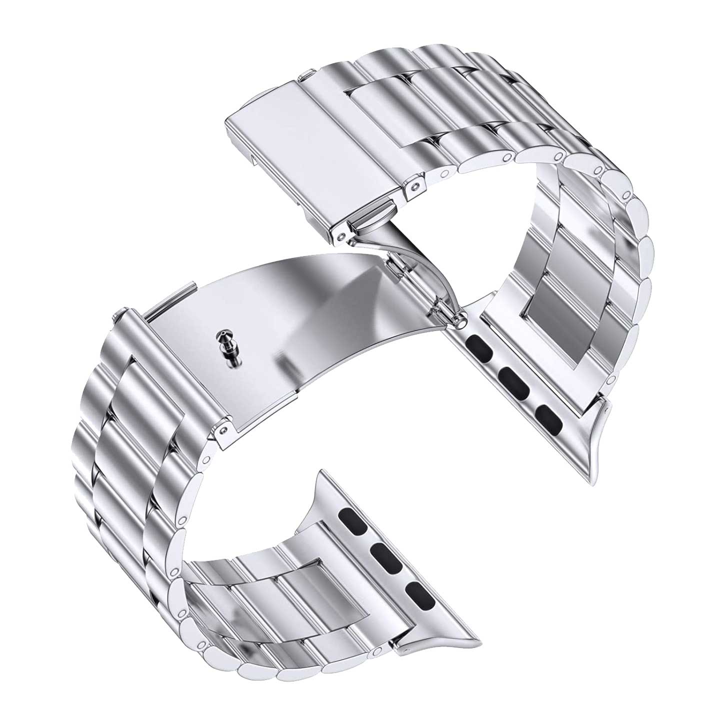 Apple Watch Perlen stahl Gliederarmband - Silber